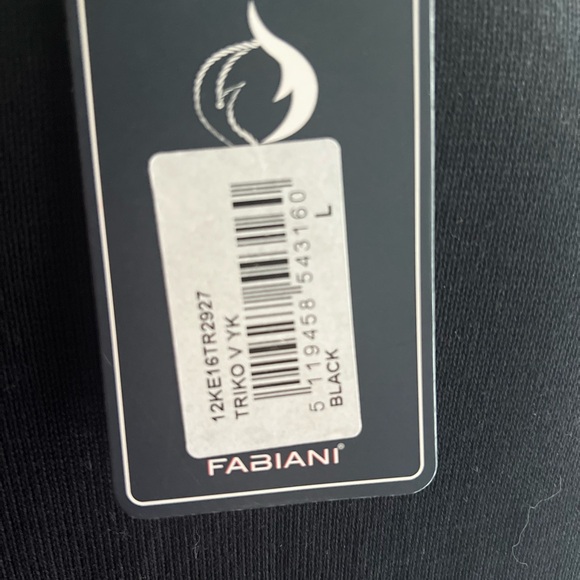 NWT Fabiani sweater, Men, Size L, Black  with small packet on the side - Picture 3 of 7